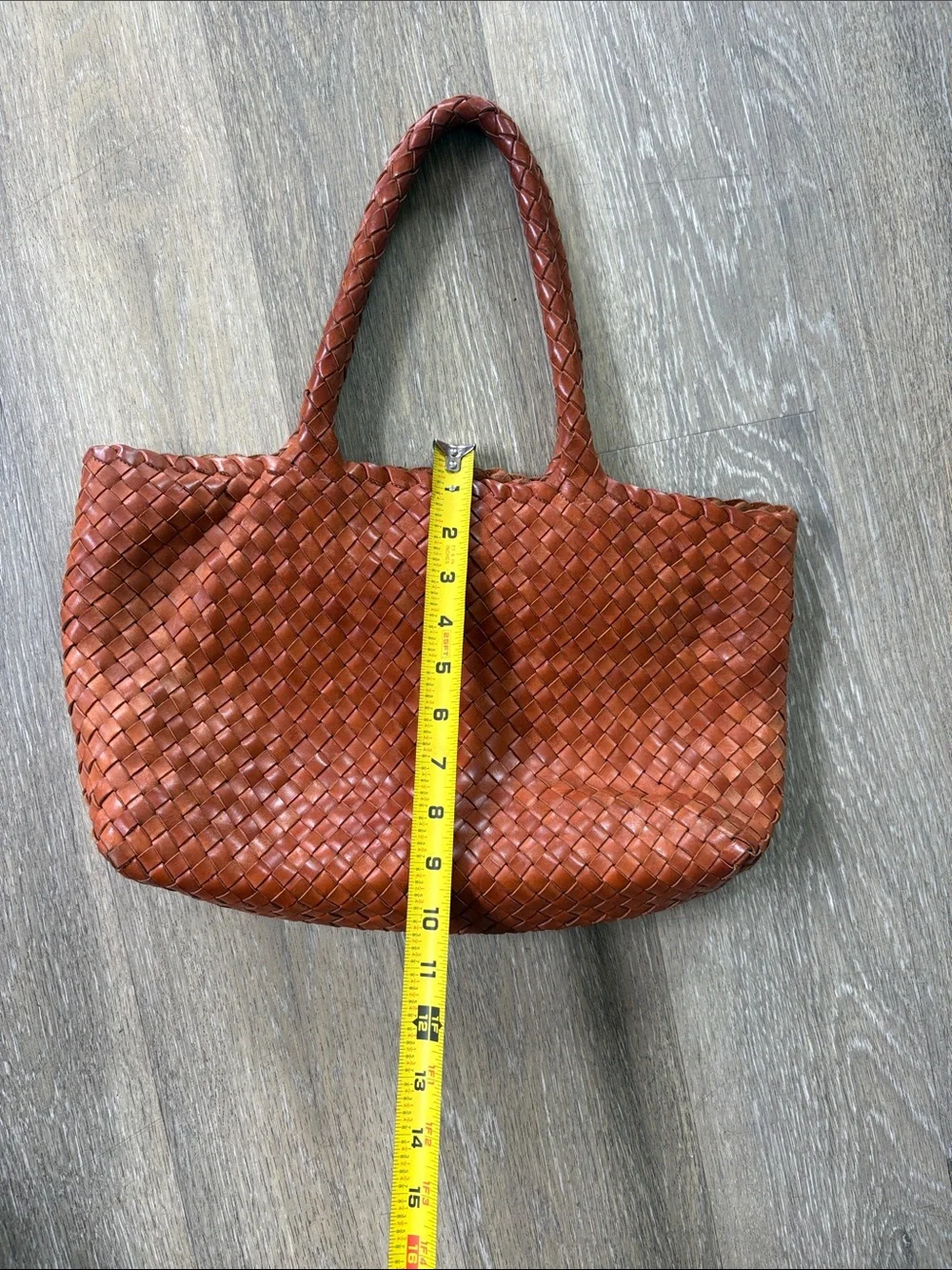 ErCan x Milaner, Rare collaboration Leather Tote Bag in Cognac Brown 16 x 9